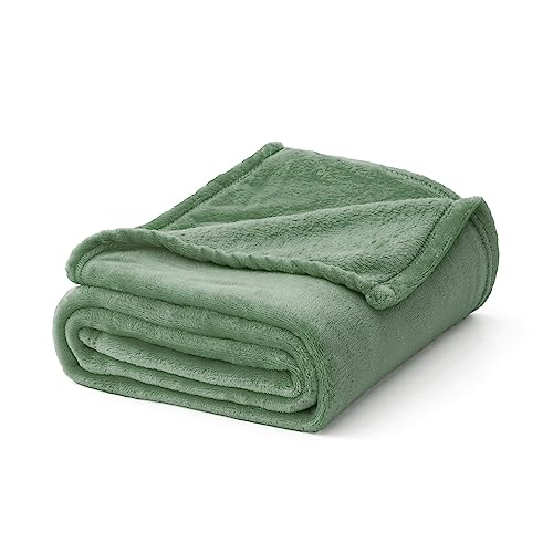 MIULEE Kuscheldecke Flauschig Decke Fleecedecke Wohndecken Couchdecke Flauschig Überwurf Mikrofaser Tagesdecke Sofadecke Blanket Für Bett Sofa Schlafzimmer Büro 150x200 cm Matcha Grün