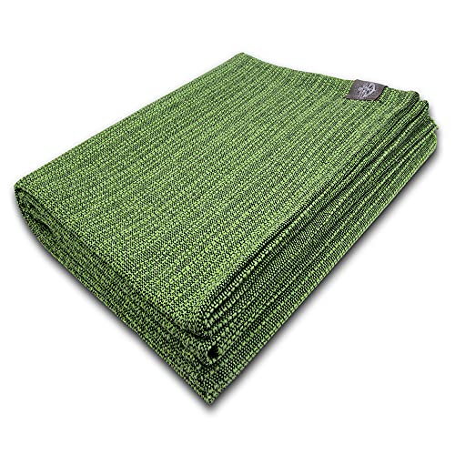 Craft Story Decke Yara I Uni Apfel-grün aus 100% Baumwolle I Tagesdecke I Sofa-Decke I Überwurf I Picknickdecke I Nutz- & Schutzdecke I ca.170 x 220cm